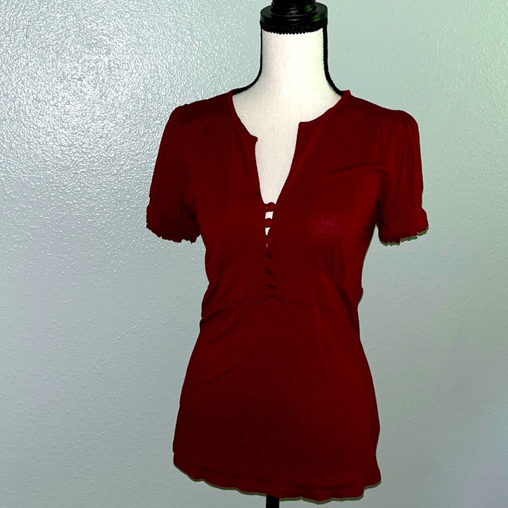 Limited women’s dressy blouse Size S. Merlot color